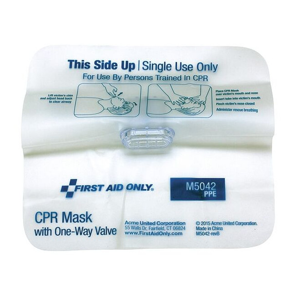 First Aid Only CPR Faceshield,1 Components,10 in. L M5042