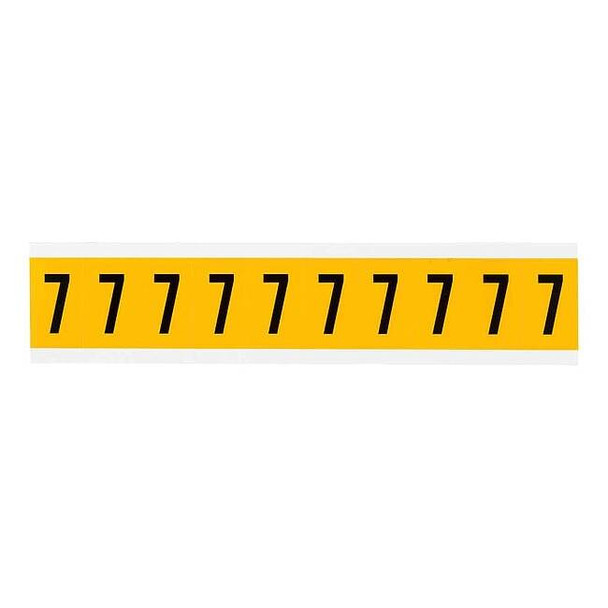 Brady Number Label, 7, 1-1/2in.Hx7/8in.W, Vinyl 1530-7