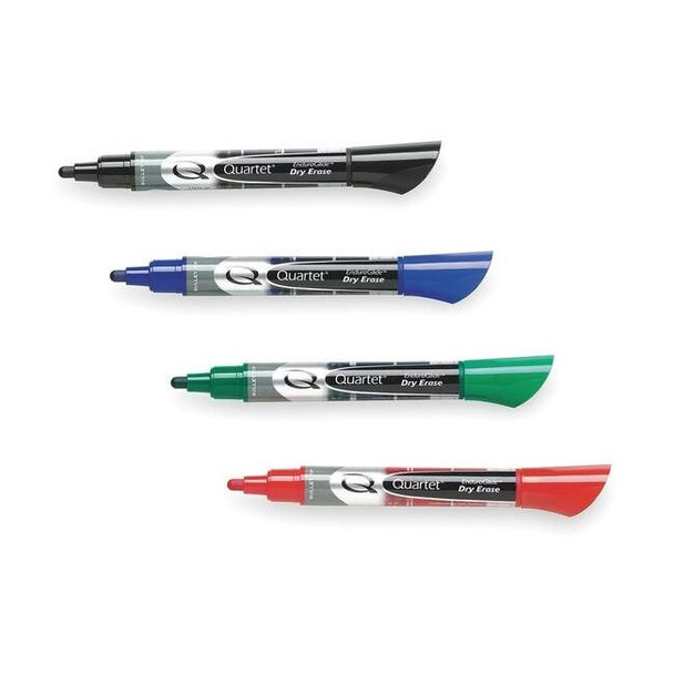 Quartet Dry Erase Marker Set, Bullet Tip, Assorted, PK4 5001-1MA