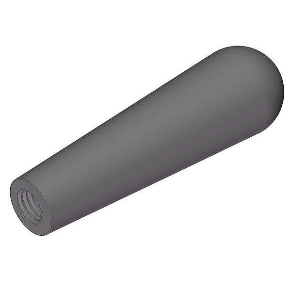 Long Tapered Knob, 3/8-16 Thread Size, 3.875"L, Steel