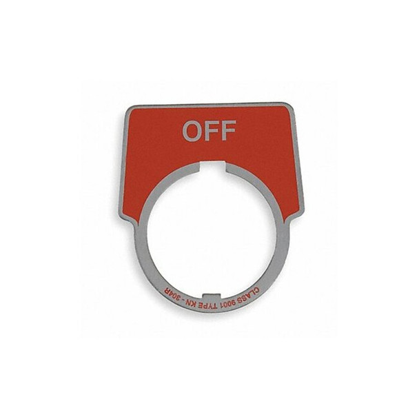 Schneider Electric Legend Plate,Half Round,Off,Black 9001KN304