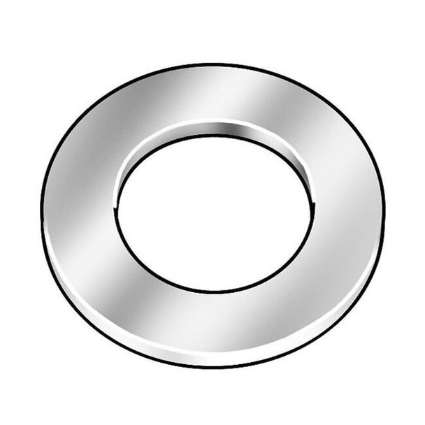 Flat Washer, Fits Bolt Size 1/4", Steel, Not Graded, Zinc Yellow Finish, 100 PK