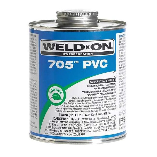 Weld-On PVC Clear Medium Bodied 1/2 Pint 13973