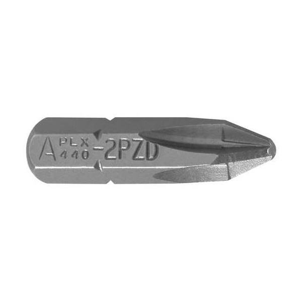 Apex Tool Group Torsion Bit,SAE,1/4",Hex,No 2,1",S2 Steel 440-2-PZDX