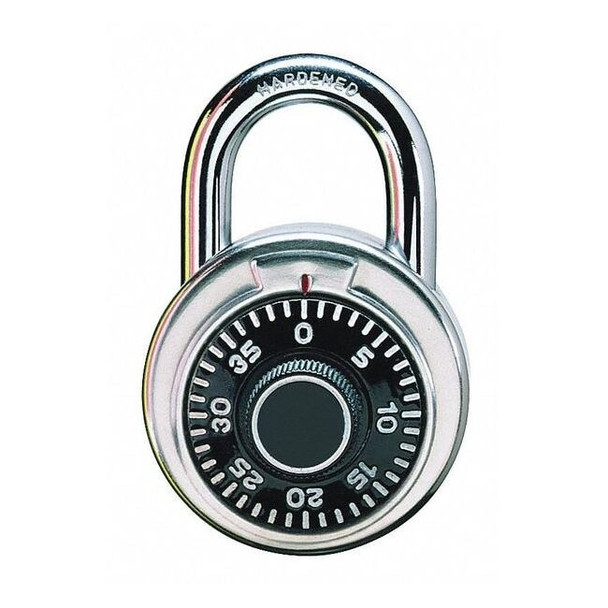 Manufacturer Varies Combination Padlock,1 7/8in,Round,Silver 1850DWWG