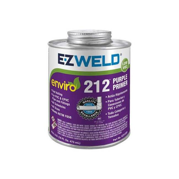 Ez Weld Primer,Can,16 oz,Purple EZ31203N