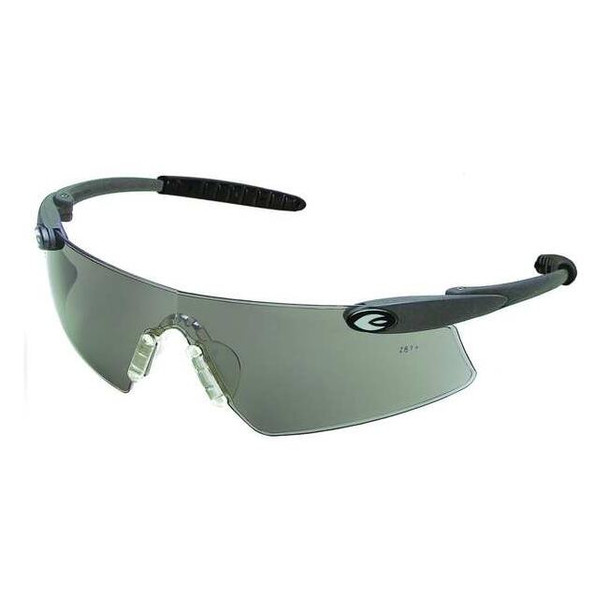 Persuader, Safety Glasses, Anti-Scratch, Gray Lens, Black Frame, Frameless