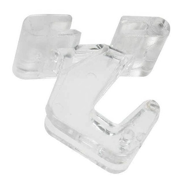 Manufacturer Varies Under-Shelf Hook, Clear, Plastic, PK2 1RCJ5