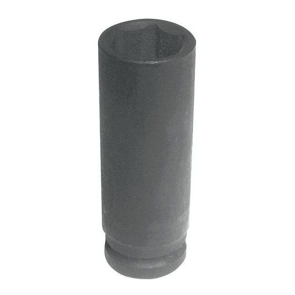 WESTWARD 1/2 in Drive Impact Socket Deep Socket, Black Oxide, Steel,27 mm