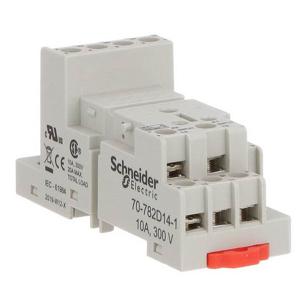 Schneider Electric Rlay Scket,Finger Safe,Square,14 Pin,10A 70-782D14-1