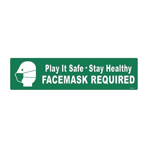 Floor Sign, 6 in H, 24 in W, Vinyl, English, FS-624-411