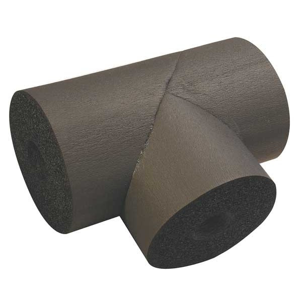 5/8" x 1/2" Elastomeric Tee Pipe Fitting Insulation, 1/2" Wall