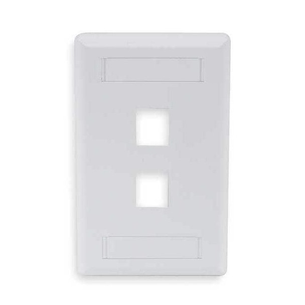 Hubbell IFP12W 2 Socket Faceplate - 2 x Socket(s) - 1-gang - White