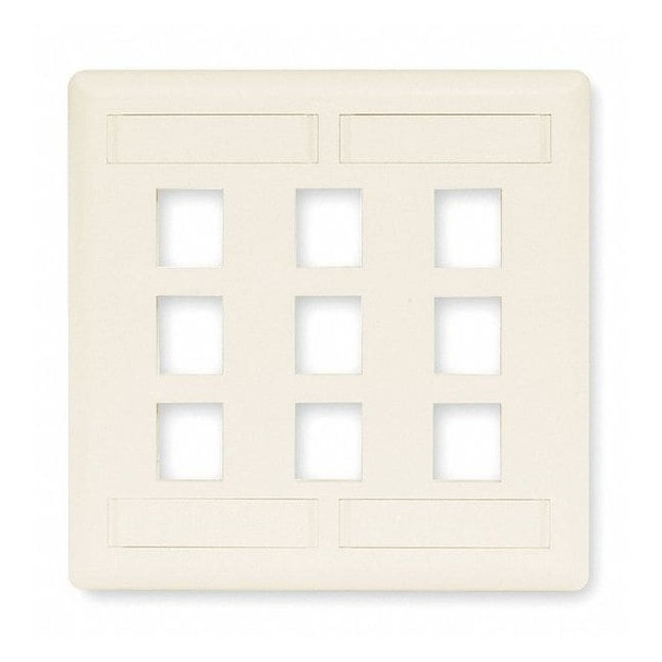 Hubbell Premise Wiring Wall Plate,9 Port IFP29W