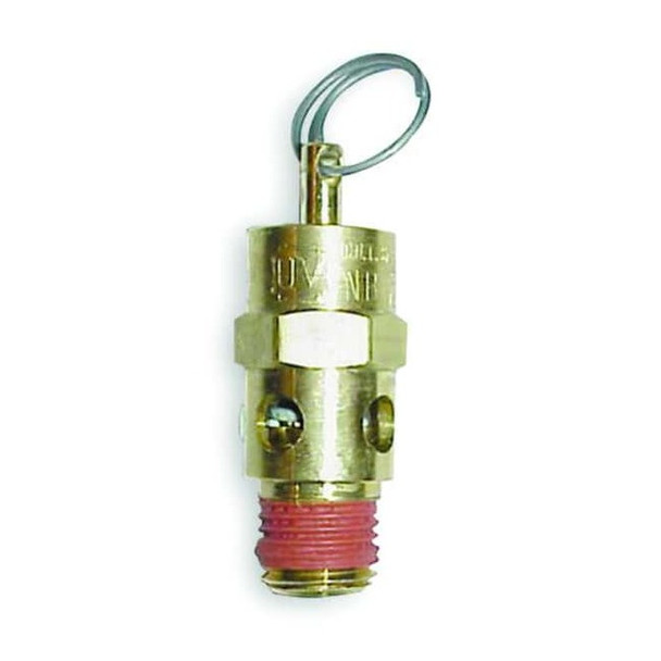 Air Safety Valve, Soft Seat, 1/4 in (M)NPT Inlet (In.), 125 psi Preset Setting