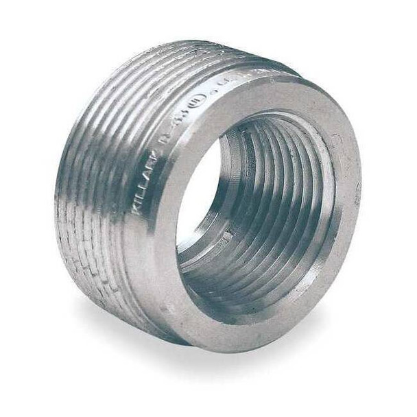 IMC Reducing Bushing, 3/4 in x 1 in, Threaded, Aluminum, Powder Coated, Silver