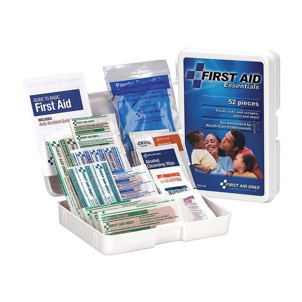 First Aid Kit and Housing, Plastic 51 Components, 10 People Served