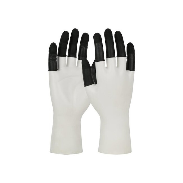 Pip Finger Cots, Black, Latex, S, PK720 8CS