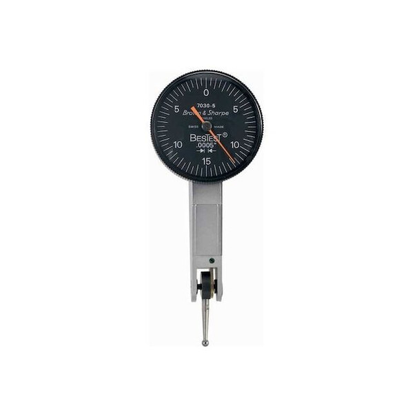 Tesa Brown & Sharpe Dial Test Indicator,Vert,0 to 0.020 In 599-7035-5