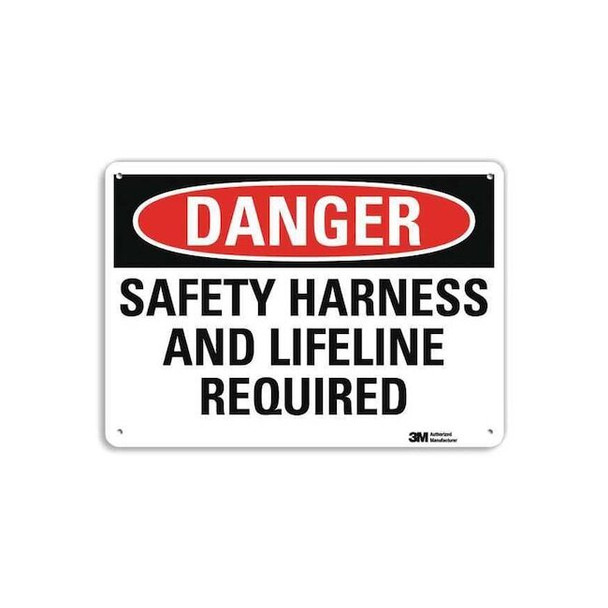 Lyle Plastic Danger Sign,4 Holes,10"x7", U3-1971-NP_10X7 U3-1971-NP_10X7