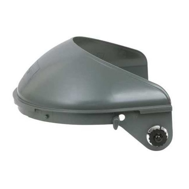 Headgear, Black Visor, Plastic, Ratchet Suspension, Gray