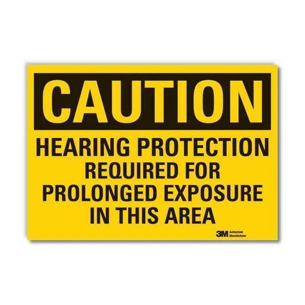Lyle Caution Sign,5 in. H,Vinyl, LCU3-0456-RD_7x5 LCU3-0456-RD_7x5