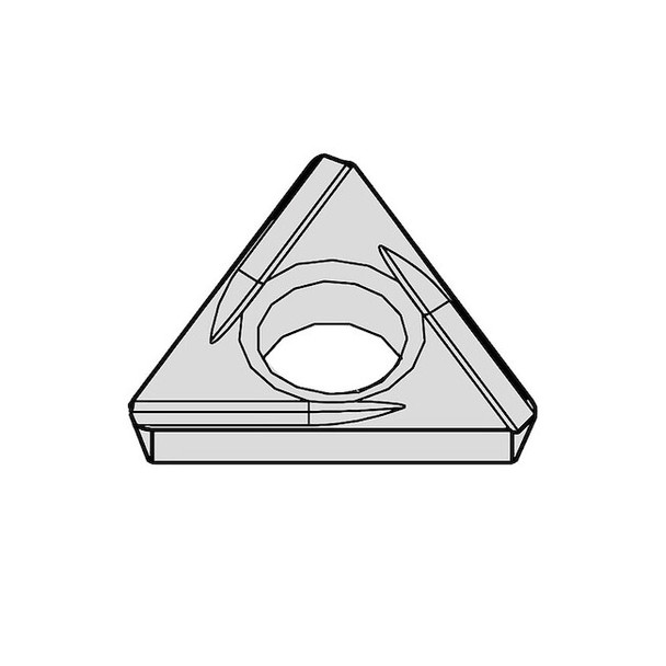 Triangle Turning Insert, Triangle, 3/8 in, TPHH, 0.0156 in, Carbide Pack of 5