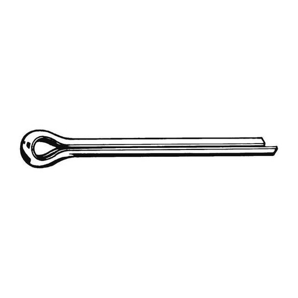 Extended Prong Cotter Pin, 3 mm Dia, 17 mm L, 316 Stainless Steel, 25 PK