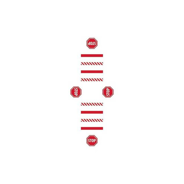 Floor Sign, 144 in Height, 36 in Width, Polypropylene, Vinyl, Rectangle, English