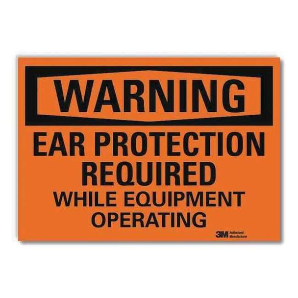 Lyle Warning Sign, Black/Orange, Surface, 5 in H U6-1072-RD_7X5