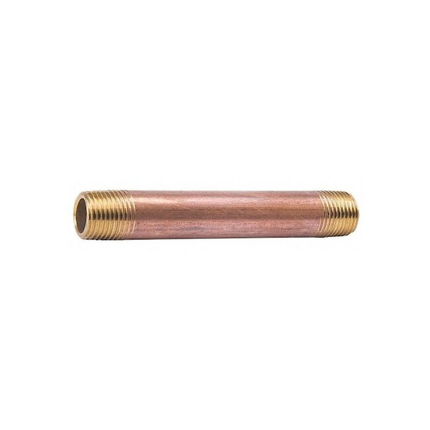Manufacturer Varies 1-1/4" MNPT x 5" TBE Red Brass Pipe Nipple Sch 80 466-050X