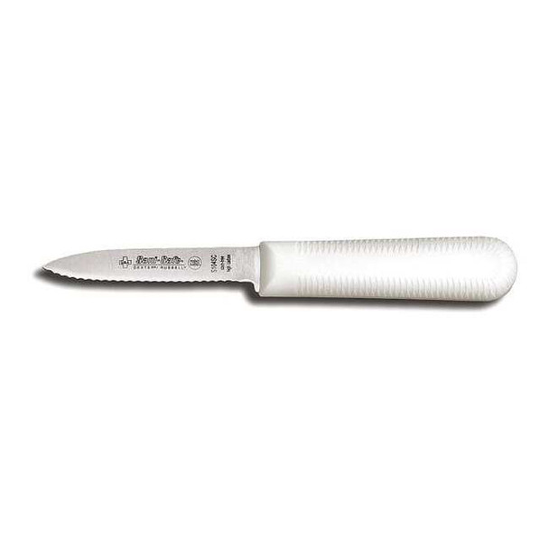 Dexter Russell Paring Knife,3 1/4 In,Scalloped,White 15373