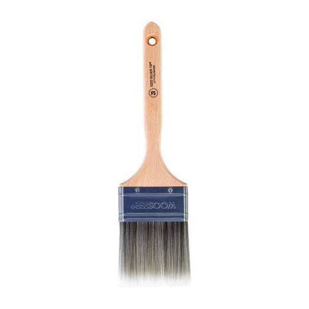 3" Flat Sash Soft, Silver CT Polyester Bristle, Paint Brush, Wood Handle