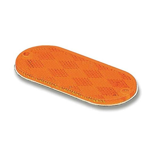 Grote Oval Reflector,Oval,Yellow,4-3/8" L 41033-3