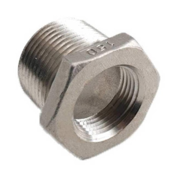 Hex Bushing, 1-1/4 in x 1 in, 316 Stainless Steel, Class 150, MNPT x FNPT