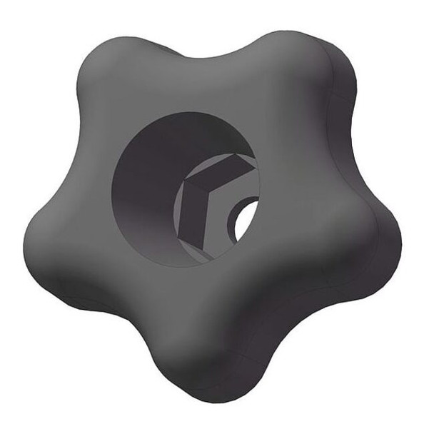 Snap Lock Star Knob, 1/4" Thread Size, 1-3/4" Dia., Plastic