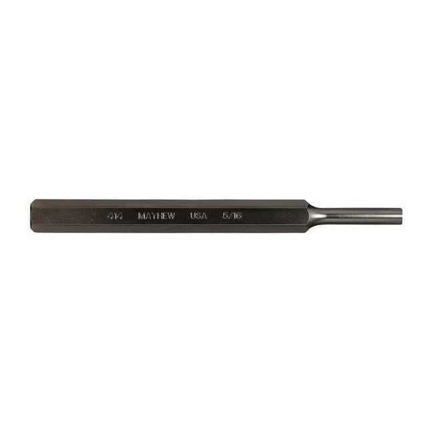 Mayhew Pro Pin Punch,6in L,5/16in Tip,Steel 21104