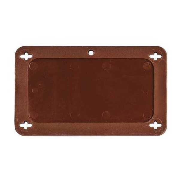 Brady Blank Tag, Plastic, 2 3/16 in H x 3 11/16 in W, Brown, Rectangle 87710