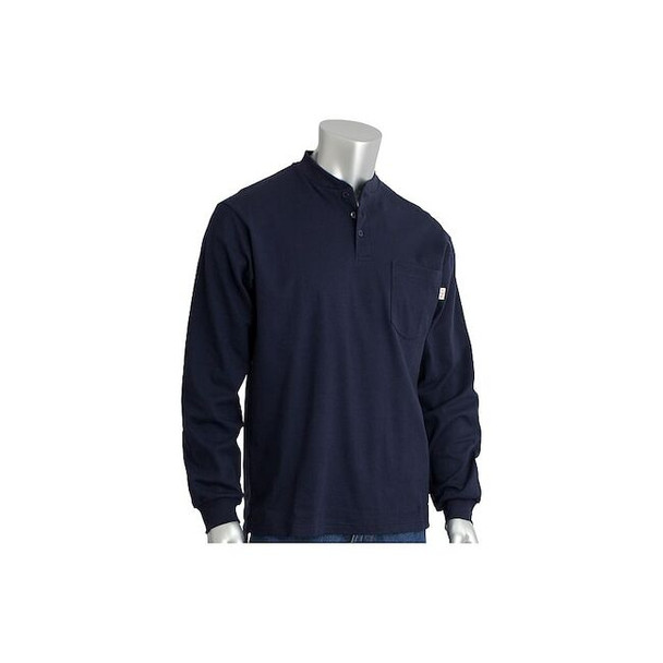 Pip Men's Flame-Resistant Shirt, 10.6 cal/sq cm, 3XL, Aramid 385-FRHN-(NV)-3X