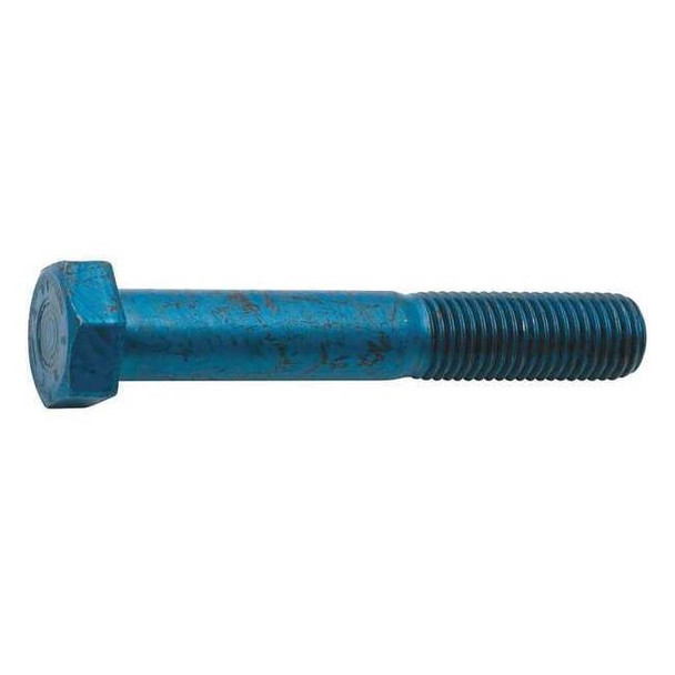 Class 10.9, M12-1.75 Hex Head Cap Screw, Blue Phosphate Steel, 90 mm L, 5 PK