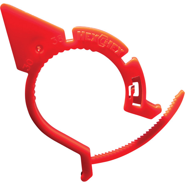 HexChex Multi-Size Wheel Nut Indicator, 30 - 38 mm RED (stnd pk bag of 100) 30603R