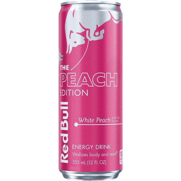 Red Bull 12 Oz. White Peach Energy Drink RB249731 Pack of 24