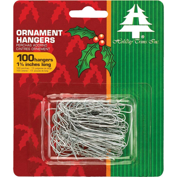 Holiday Trims Regular Silver Ornament Hooks (100-Pack) 3926000