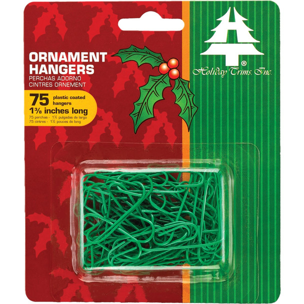 Holiday Trims Regular Green Ornament Hooks (75-Pack) 3928000