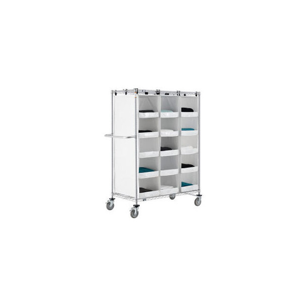 Nexel Stock Picking Truck Single Sided 15 Cells 48""L x 24""W x 69""H White