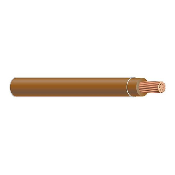 THHN Building Wire, Copper, 12 AWG, 1C, Brown, Stranded, 1000 ft
