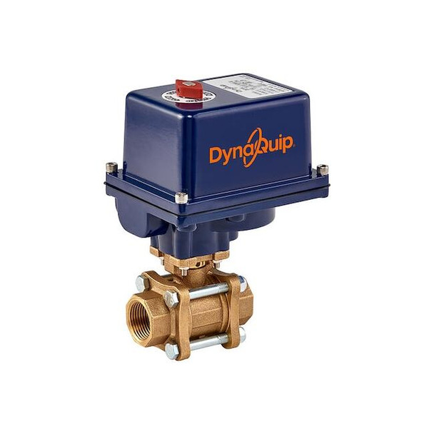 Dynaquip Controls 1-1/4" FNPT Bronze Electronic Ball Valve 2-Way EVA66AME21
