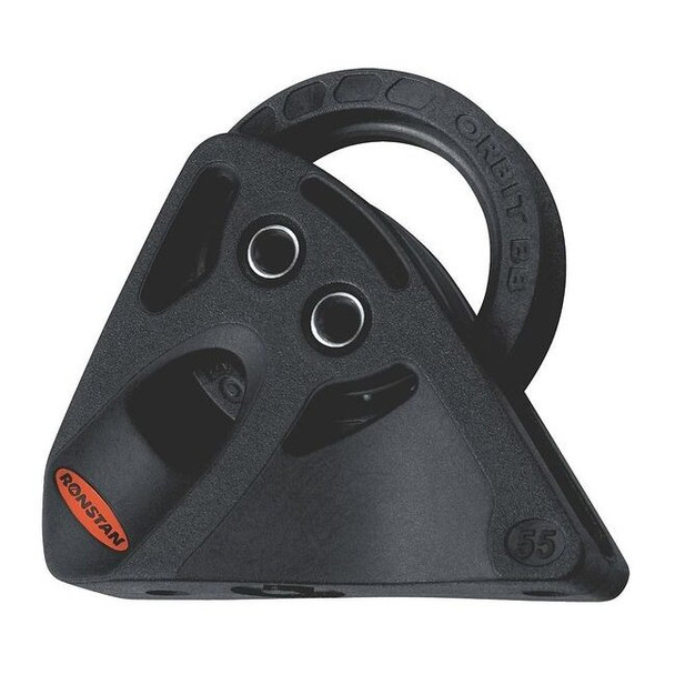 Ronstan Pulley Block, Fibrous Rope, 1,100 lb Max Load, Black Matte RF55171