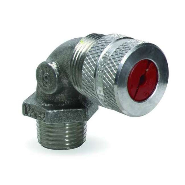 Hubbell Wiring Device-Kellems Liquid Tight Connector,1-1/4 in.,90 deg NHC1053
