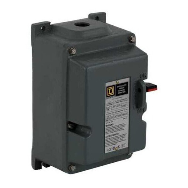 Manual Motor Starter, NEMA M-0, 3 P, 3 Phase, Push Button, 18 A